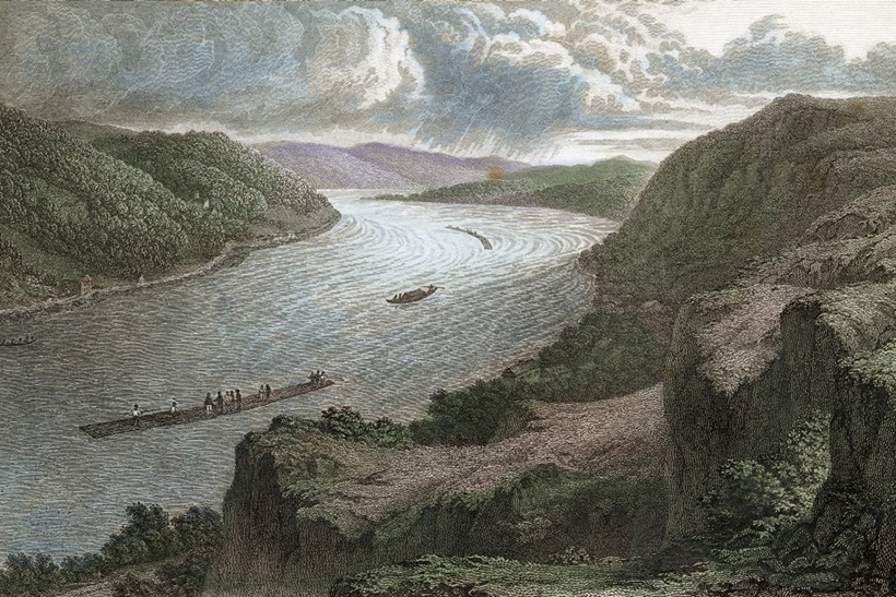 Río Danubio, por Robert Batty (1821)