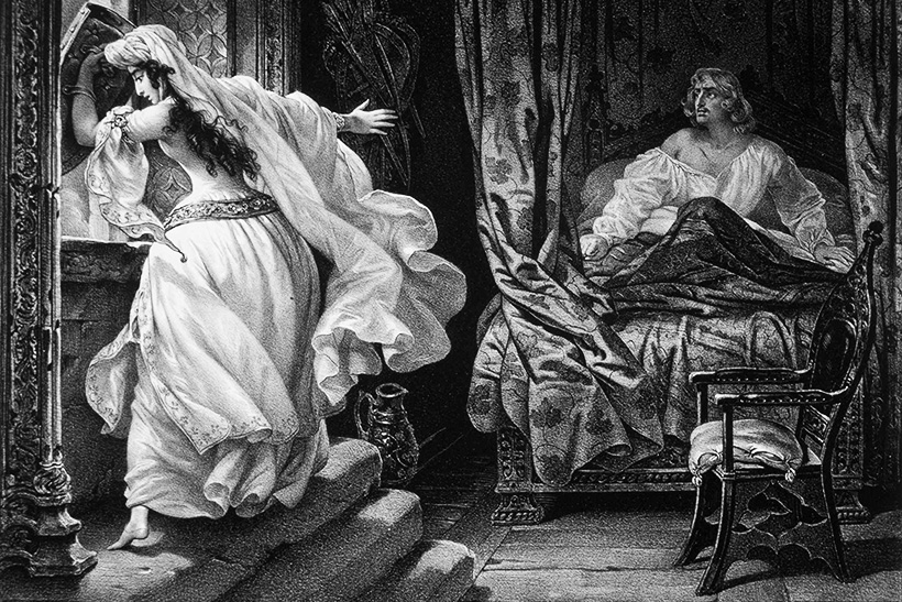 Rebecca e Ivanhoe La toma del castillo. Nicolas Eustache Maurin (1799-1850). DP querella romanticista