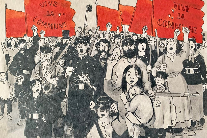 Viñeta de 'El grito del pueblo' la narración en cómic realizada por Jacques Tardi sobre la Comuna de París. Le temps des cerises