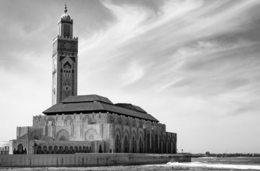 beautiful view biggest mosque casablanca morocco hassan ii mosquebn