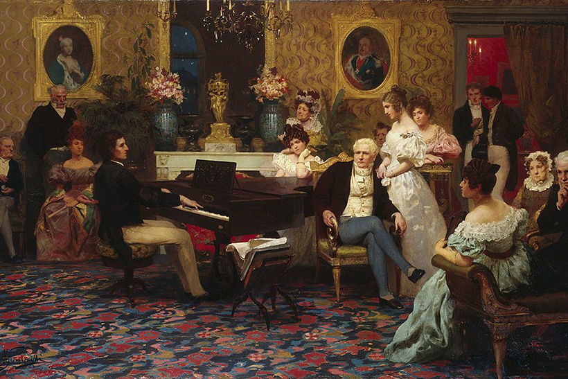 Chopin tocando frente a la familia aristocrática de los Radziwiłł, de Henryk Siemiradzki.