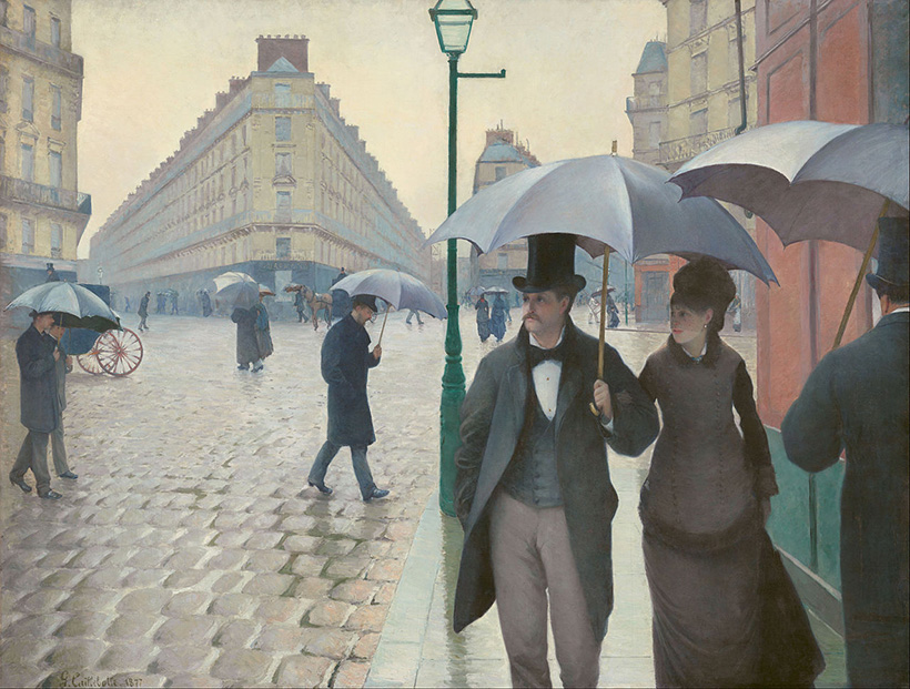 Gustave Caillebotte. Calle de París, día lluvioso, 1877. paseo