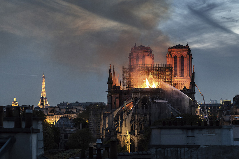 El incendio de la catedral de Notre Dame el 15 de abril de 2019. Fotografía: Veronique de Viguerie / Getty.