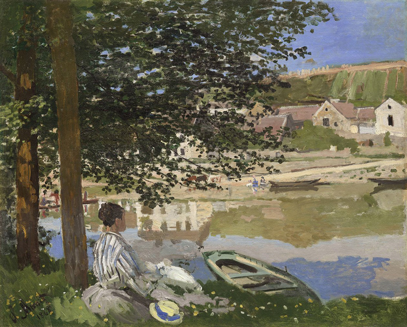 En la orilla del Sena, Bennecourt, 1868, de Claude Monet.