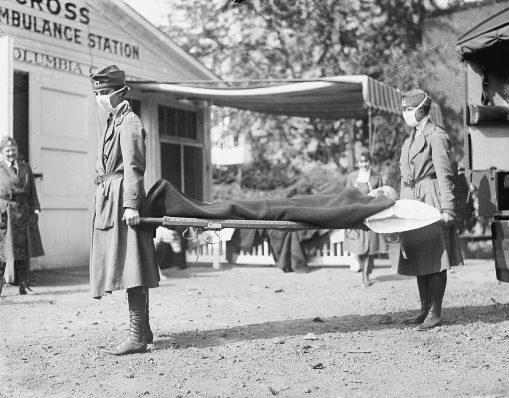 1918 flu outbreak RedCrossLitterCarriersSpanishFluWashingtonDC 1024x800 1