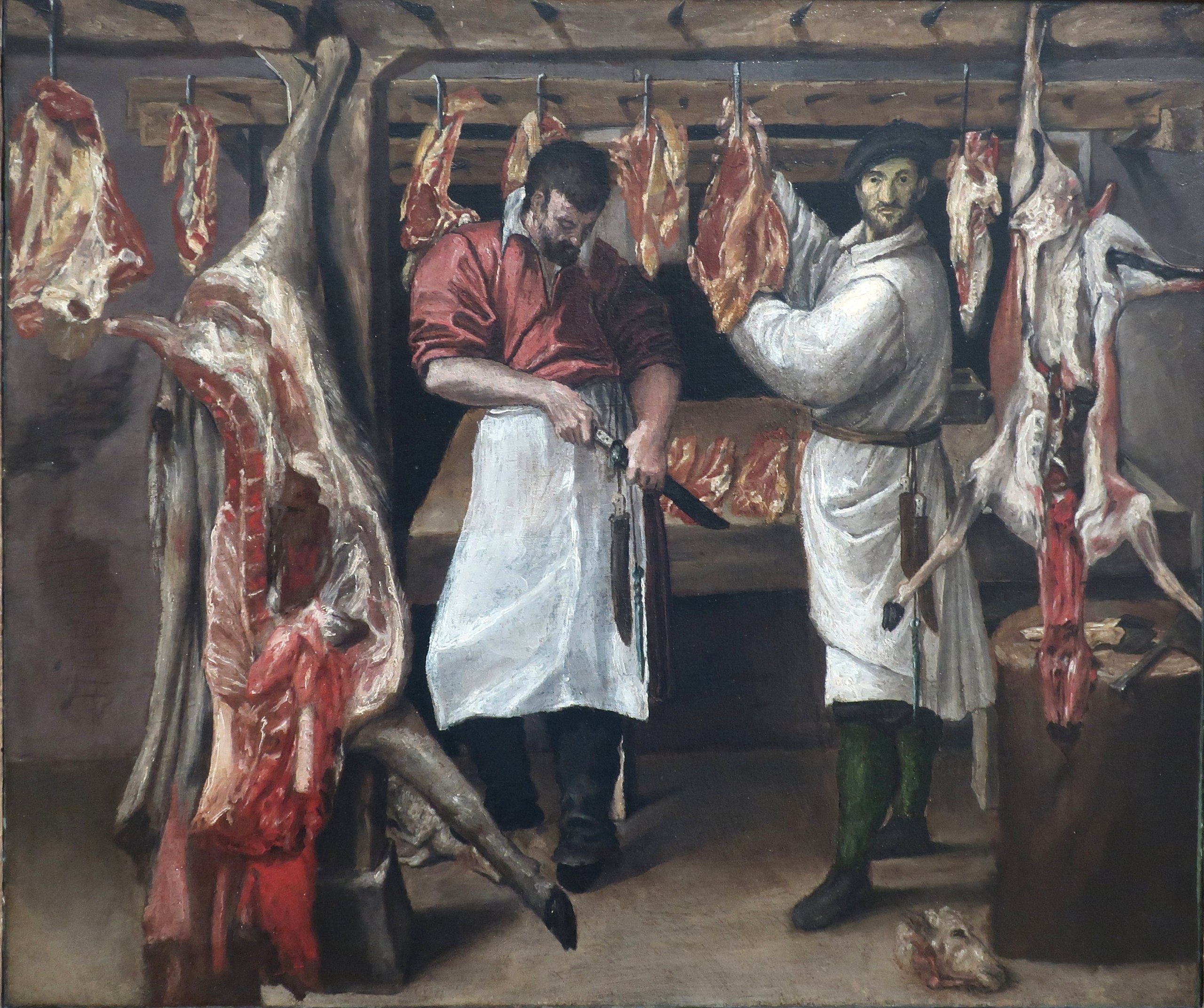 2560px The Butchers Shop oil on canvas painting by Annibale Carracci