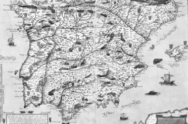 Mapa de España y Portugal, entre 1560 y 1600. (DP) propuesta territorial