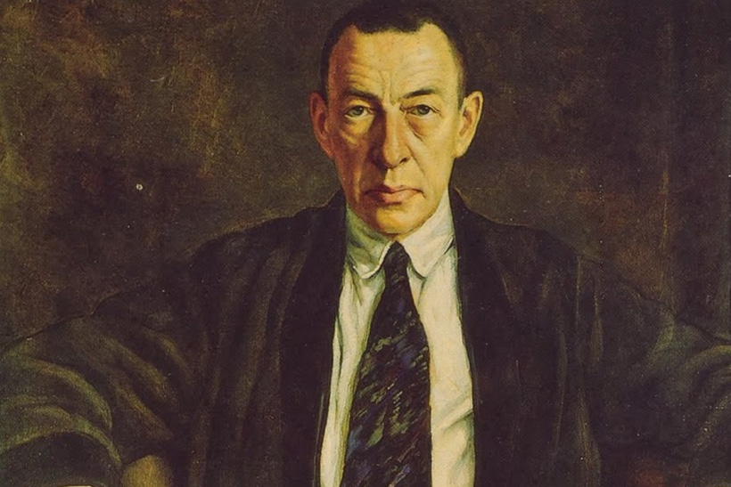 Retrato de Sergei Rachmaninov, por Boris Chaliapin (1929)